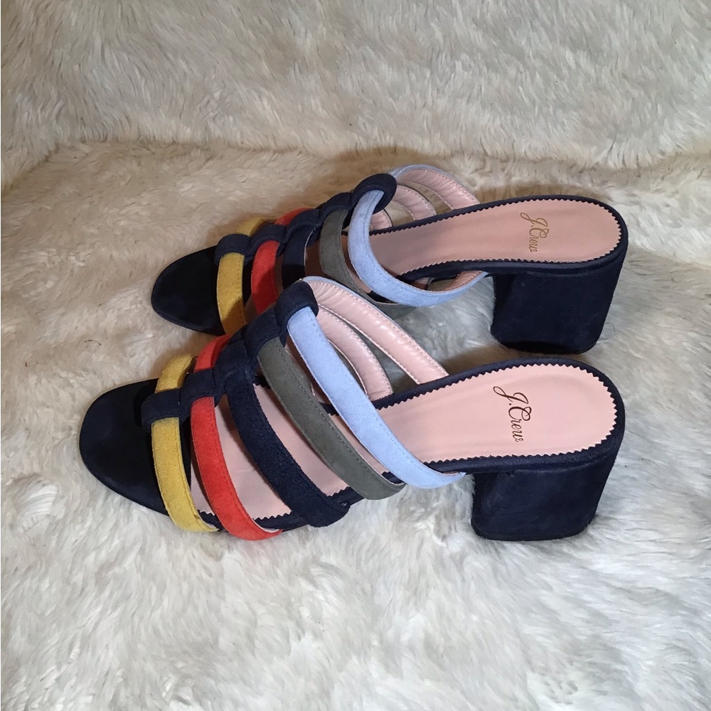 J.crew womens multicolored suede sandal size 9.5